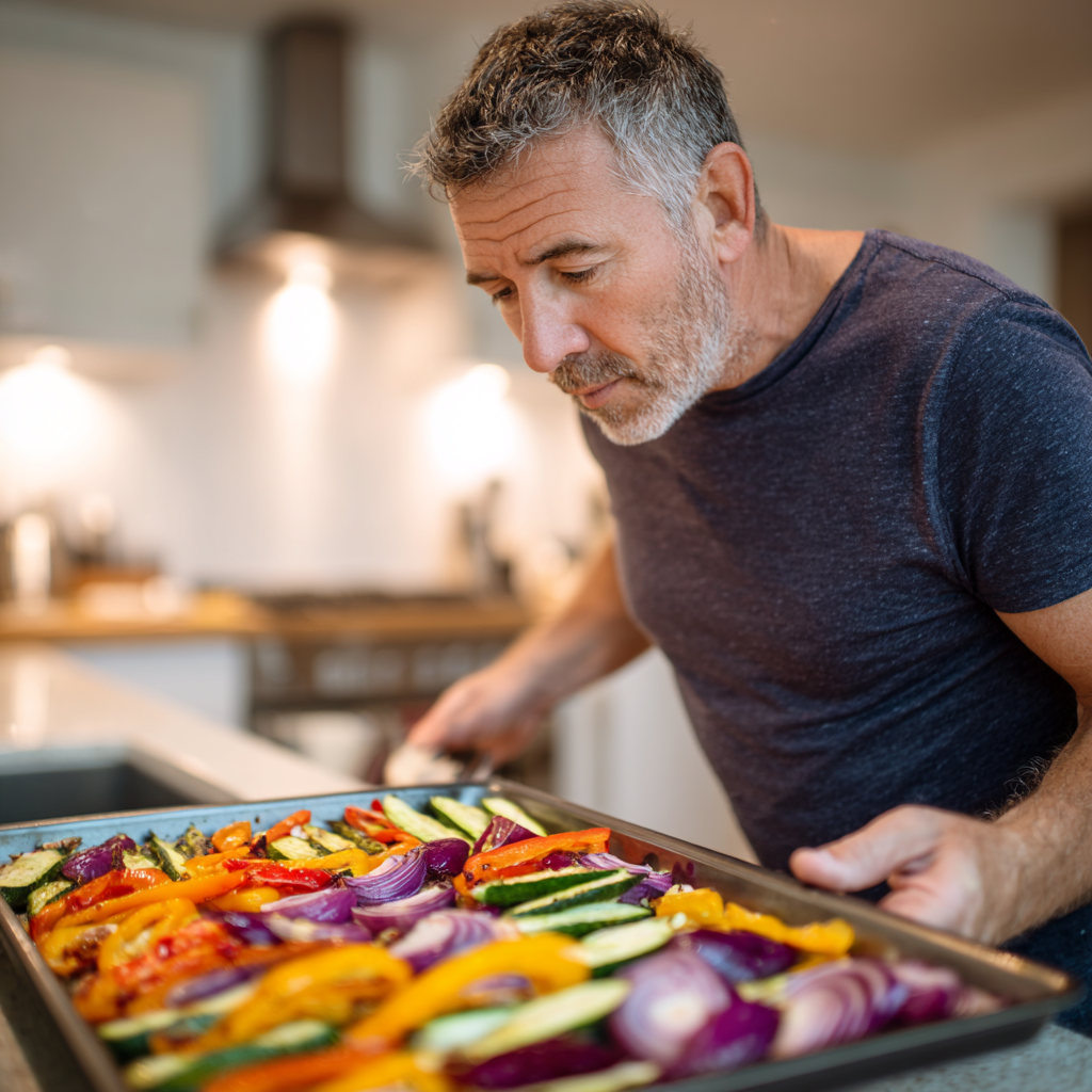 Zdrowe śniadanie z owocami i orzechami